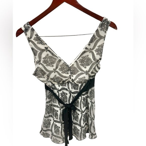 Speechless Vintage Small Black & White Babydoll Top Sleeveless 90s Y2K Sheer - Picture 4 of 6